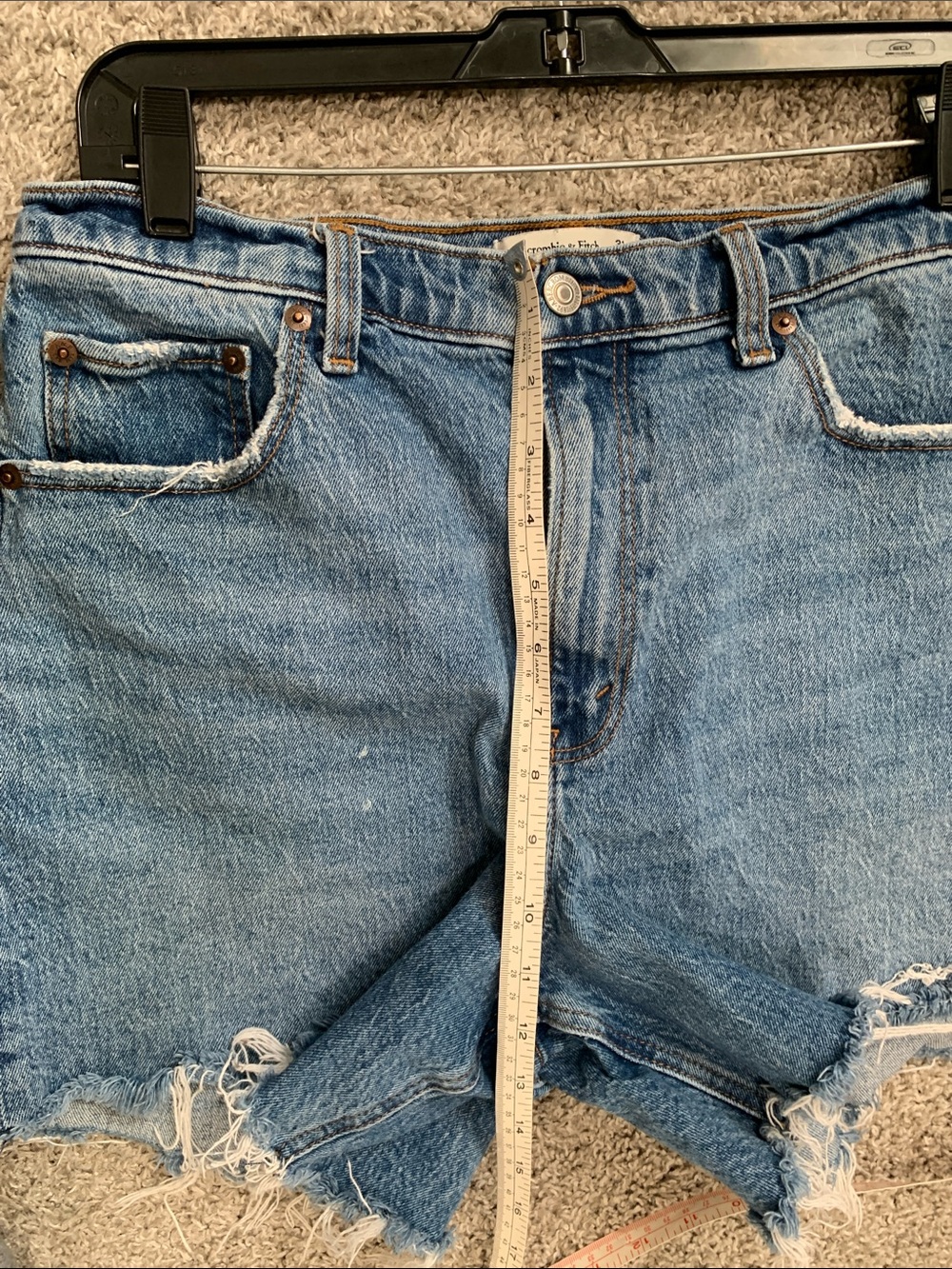 Abercrombie & Fitch High Rise Dad Denim Shorts - Picture 8 of 9